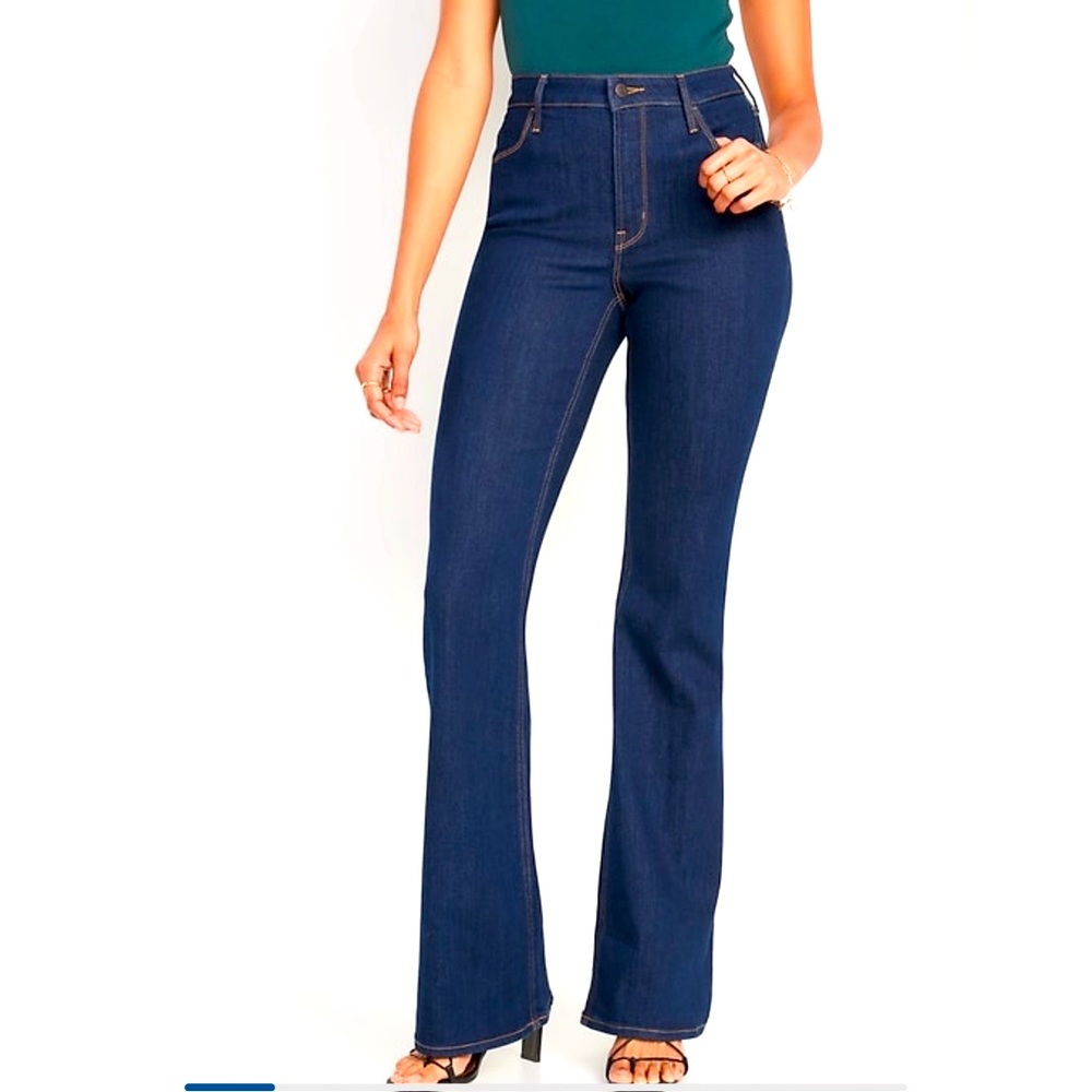 6 Tall, Old Navy High-Waisted Wow Flare Jeans